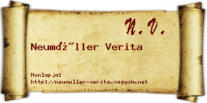 Neumüller Verita névjegykártya